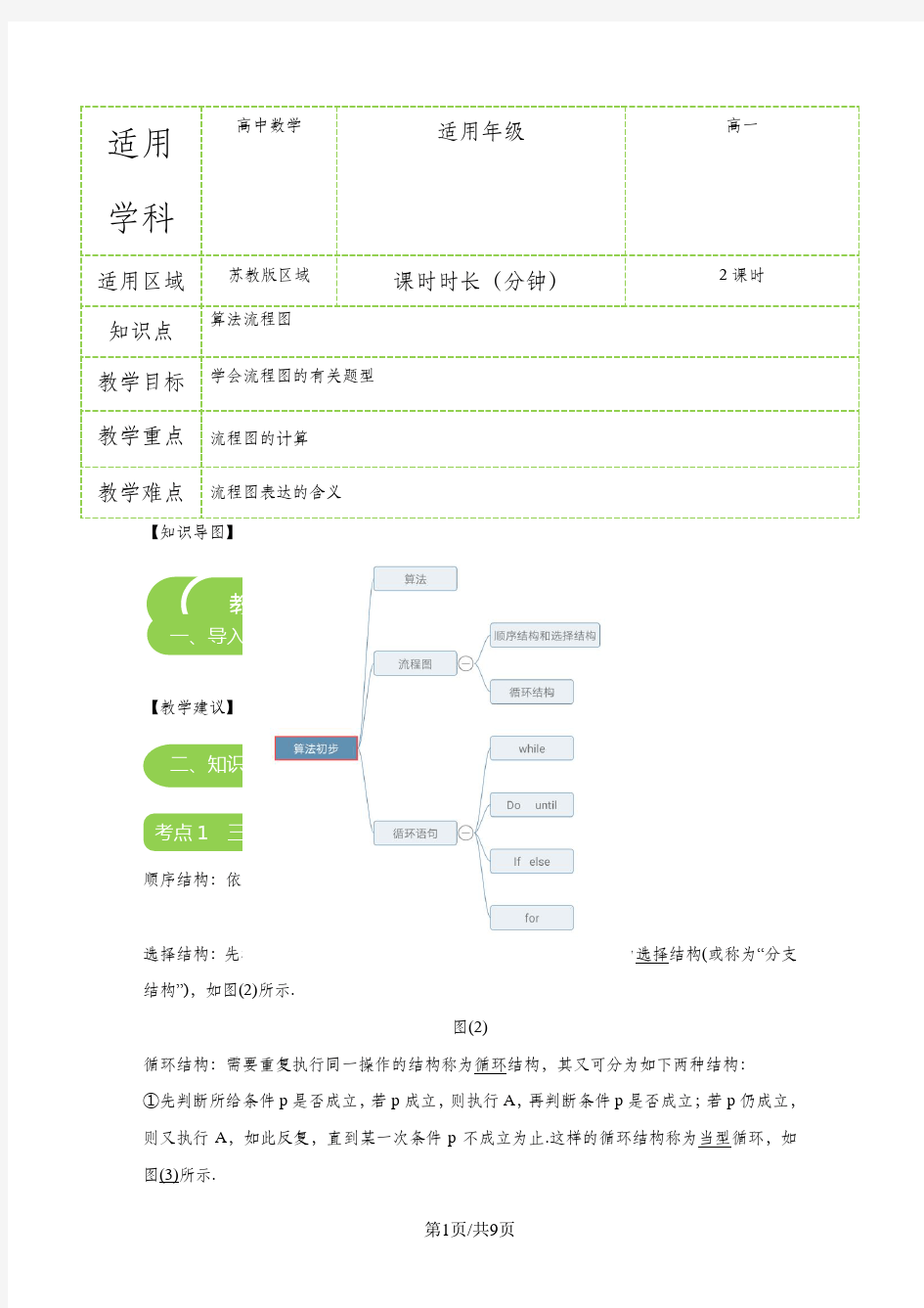 《必修三：算法初步》教案