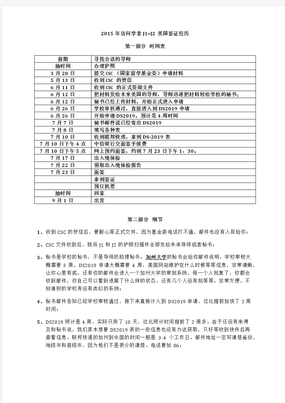 2015年访问学者J1+J2美国签证经历