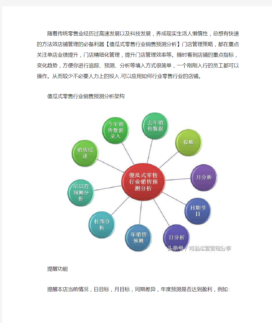 最新零售行业销售预测分析