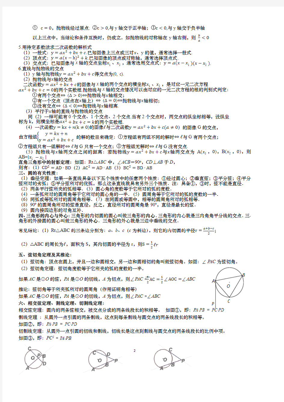 初中数学公式定理大全.pdf