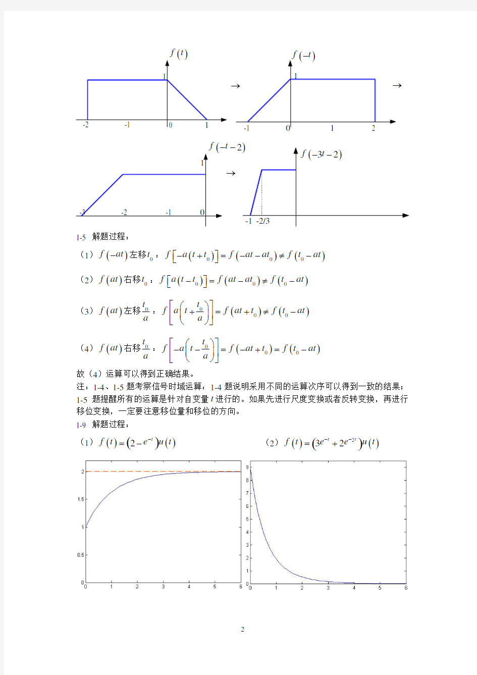 信号与系统(郑君里)课后答案  第一章习题解答