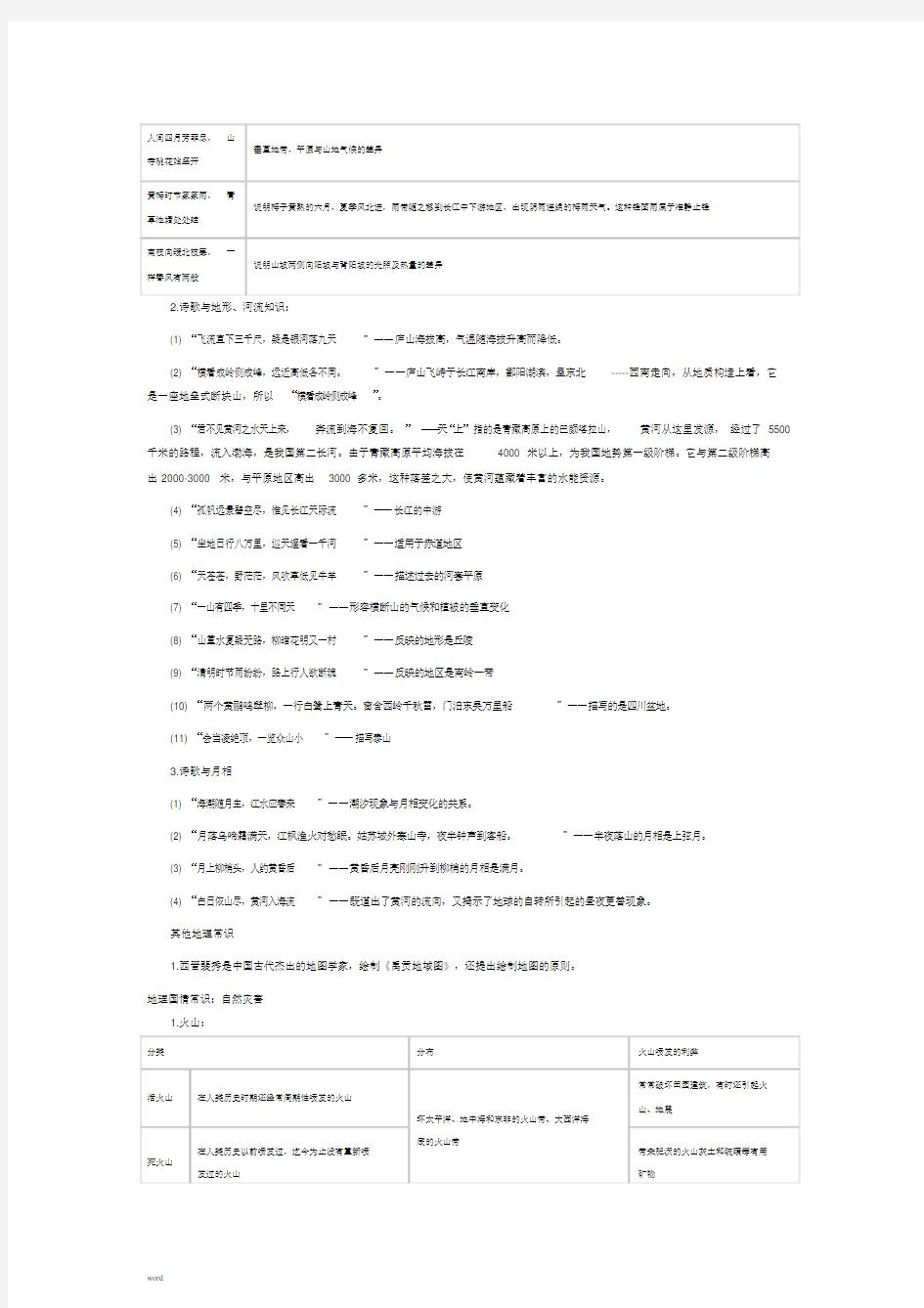 (完整版)公共基础知识地理常识