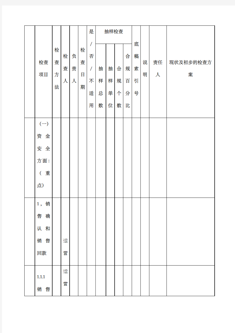 房地产公司检查表