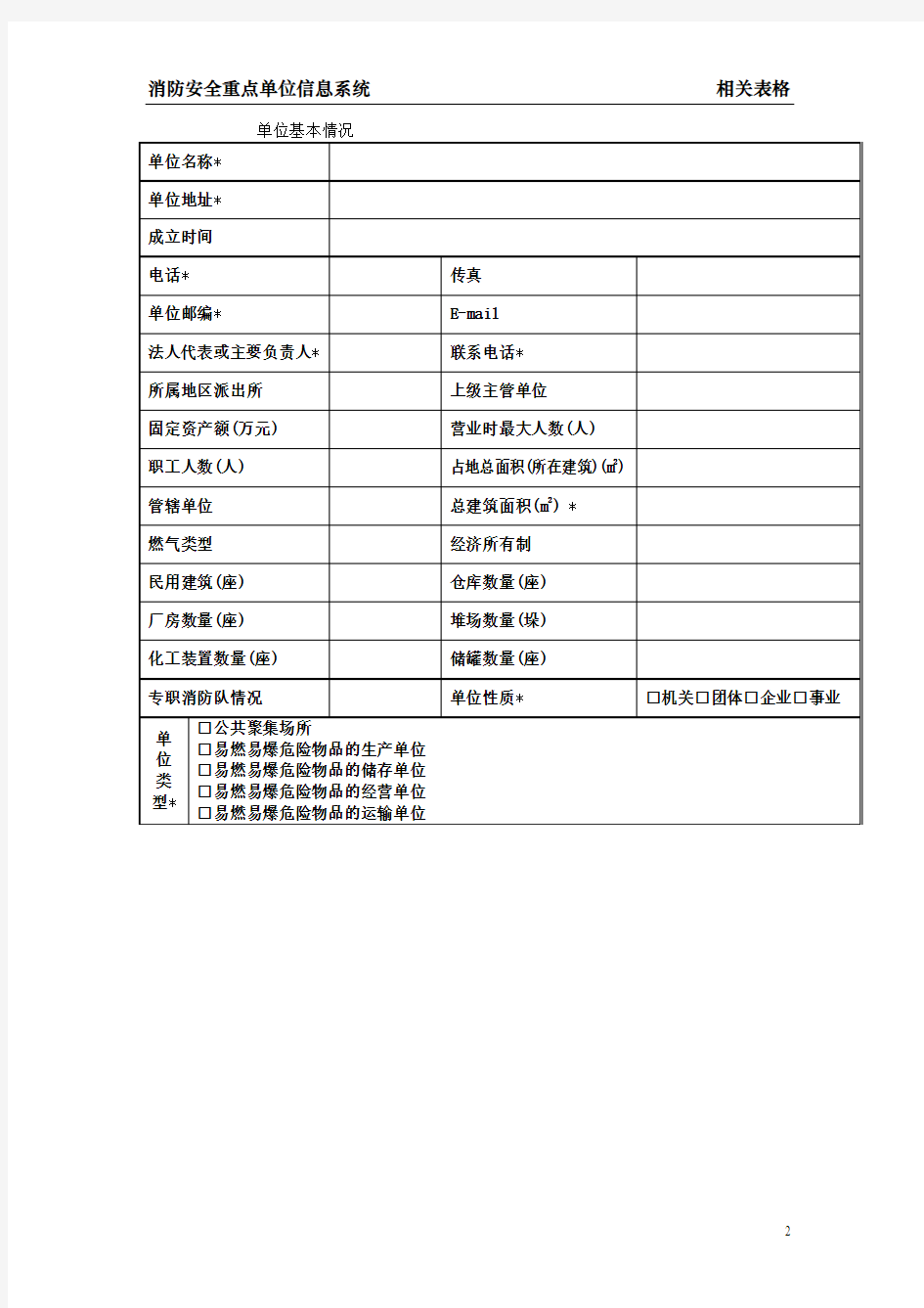 消防档案范本