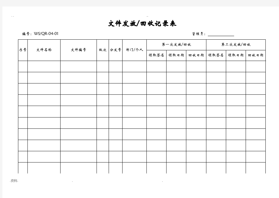 ISO9001表格(全套)