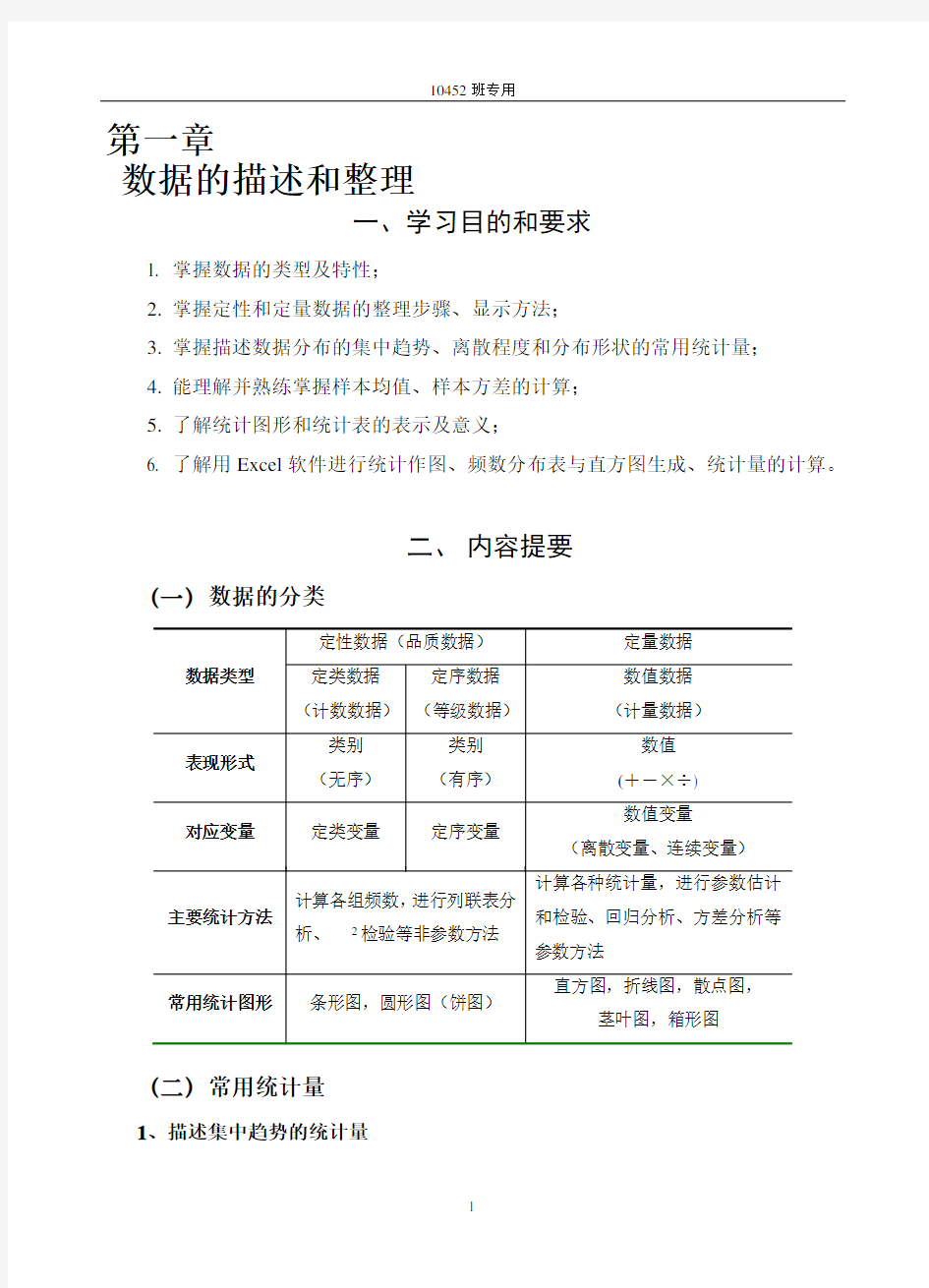 《医药数理统计方法》练习册学习指导