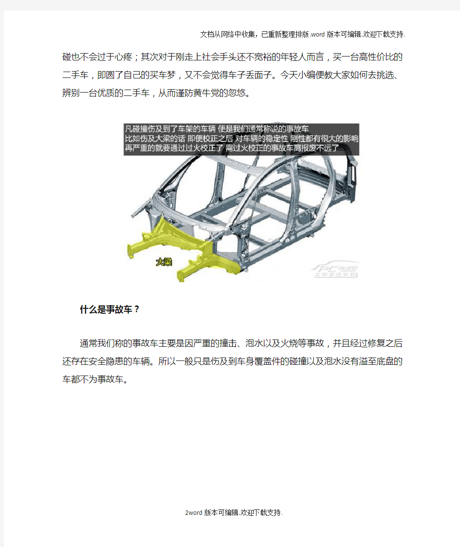 教你如何辨别二手车事故车