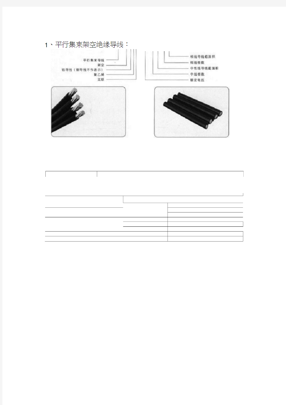 平行集束架空绝缘导线及金具