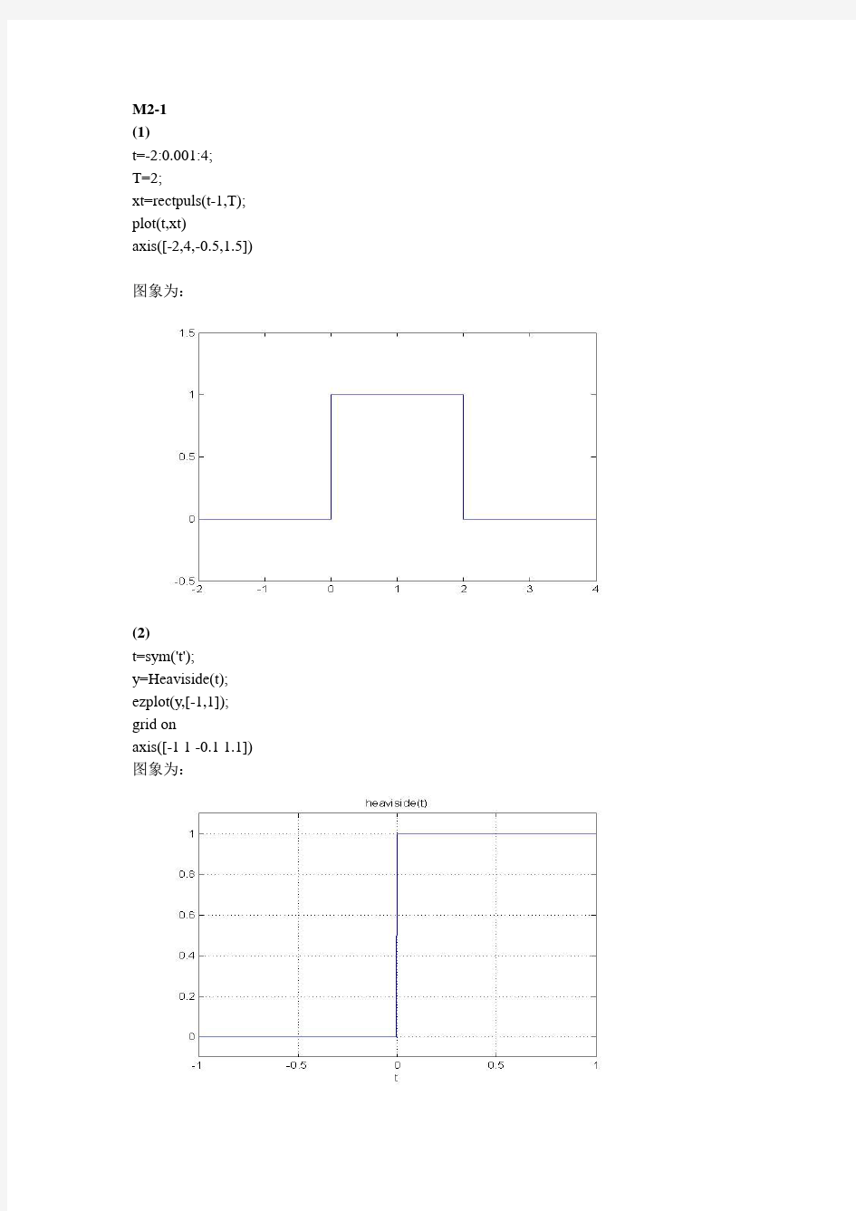 信号与系统课后matlab作业