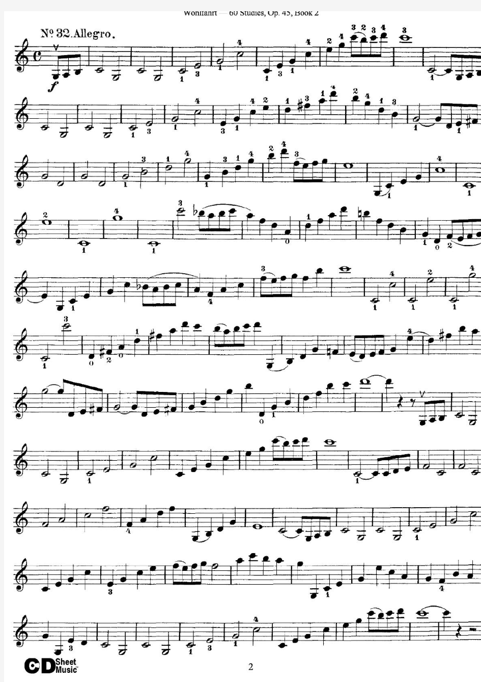 沃尔法特：练习曲60首_Op.45_第31-60课