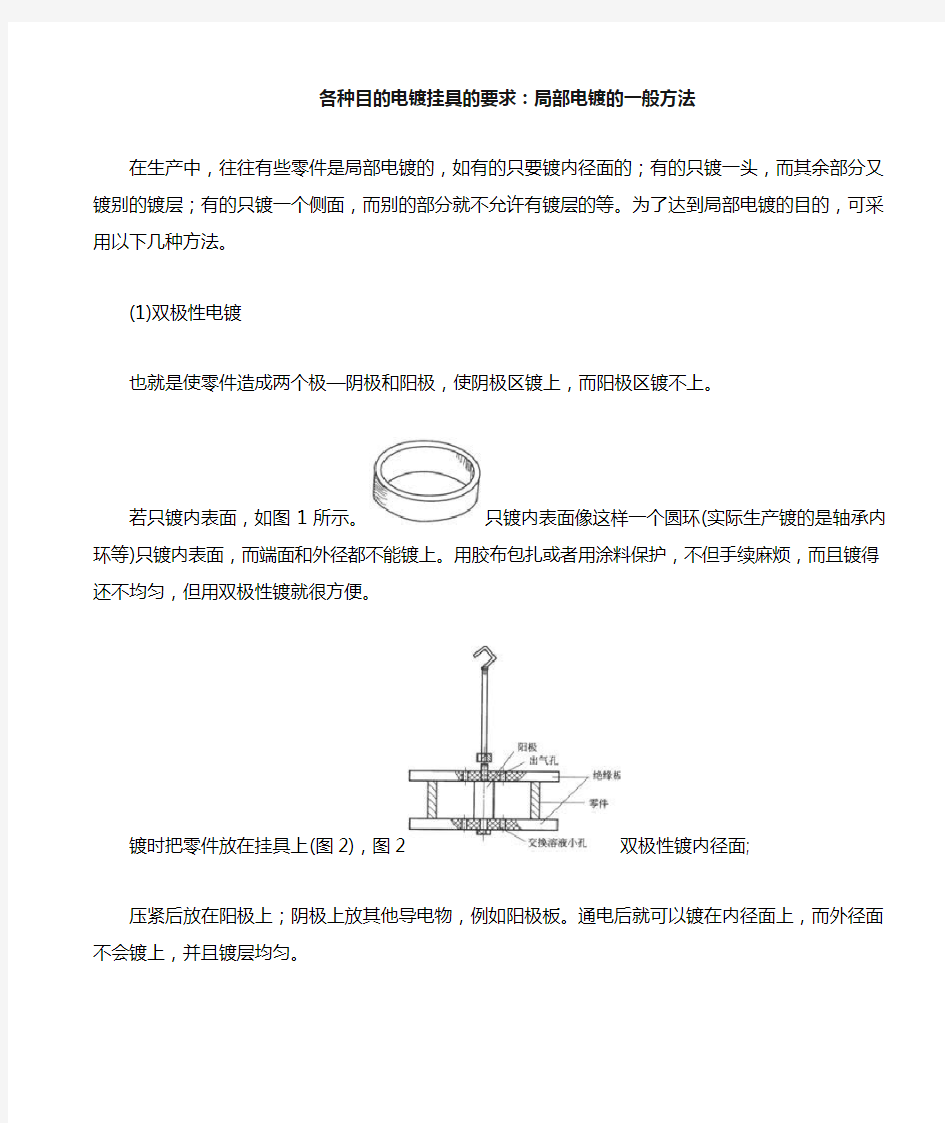 局部电镀的一般方法