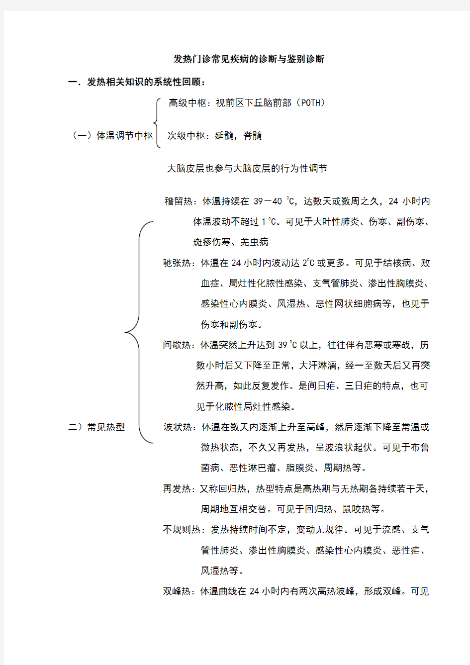 发热待查诊断思路