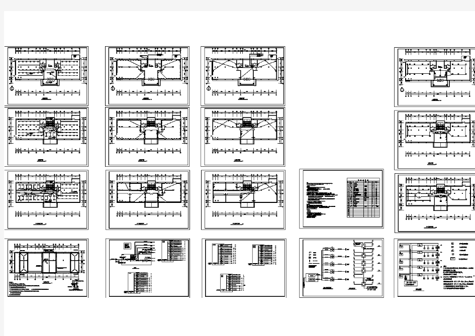 办公楼楼层全套电气设计施工CAD图纸