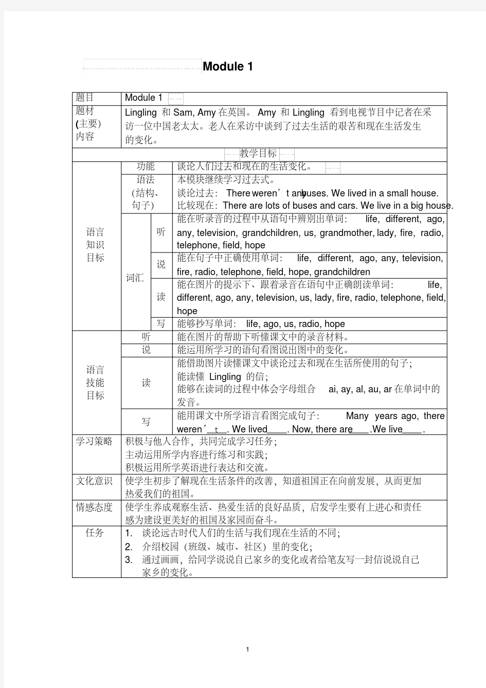 【教学设计】小学英语三年级起点五年级下册(外研社)全册完整教案