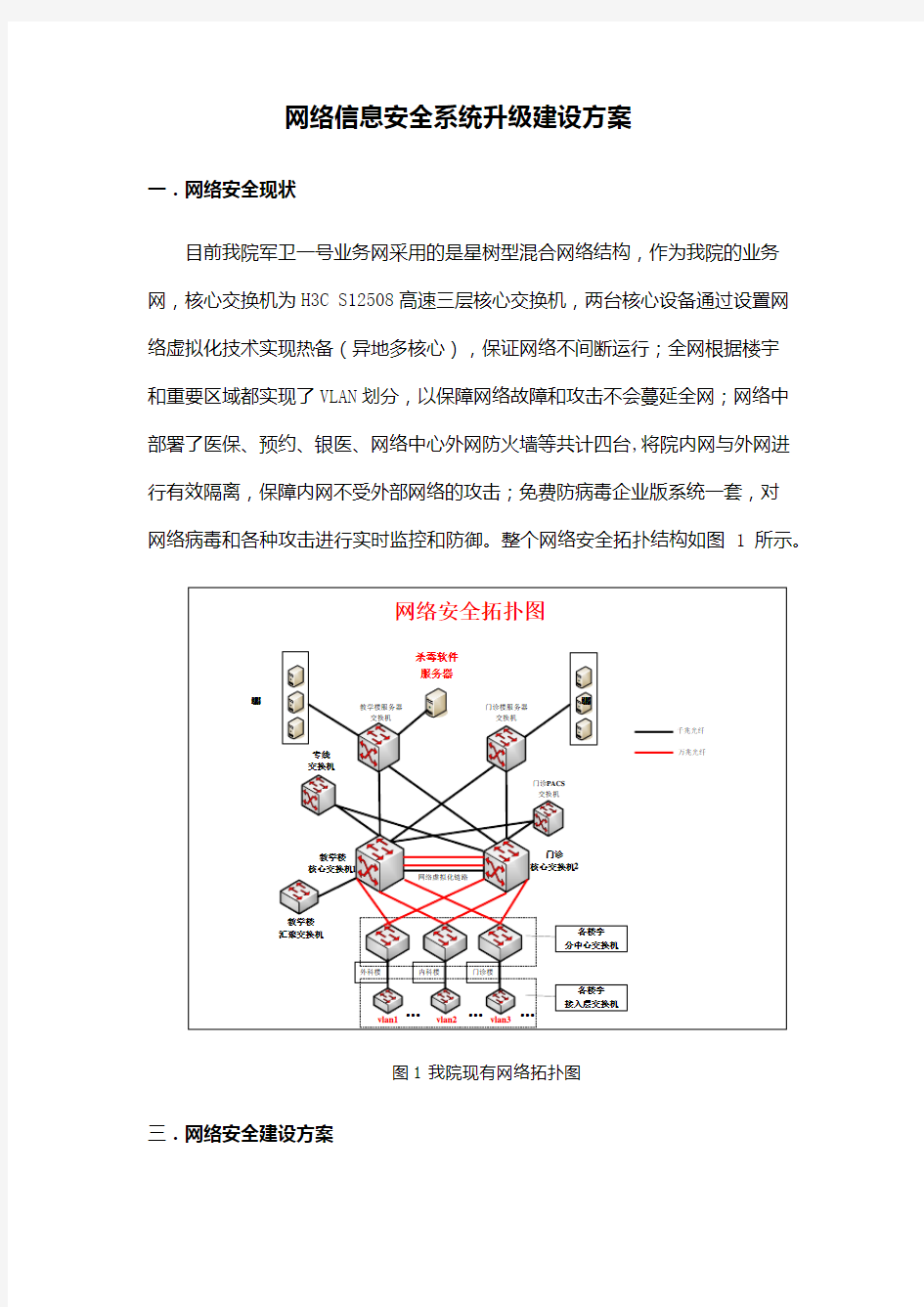 网络信息安全系统升级建设方案