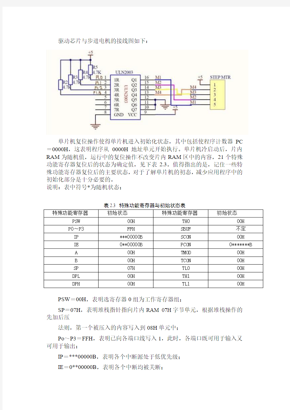 驱动芯片与步进电机的接线图如下