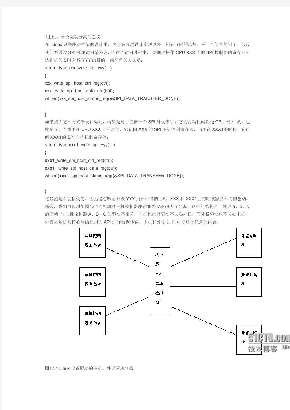 外设与驱动分离思想