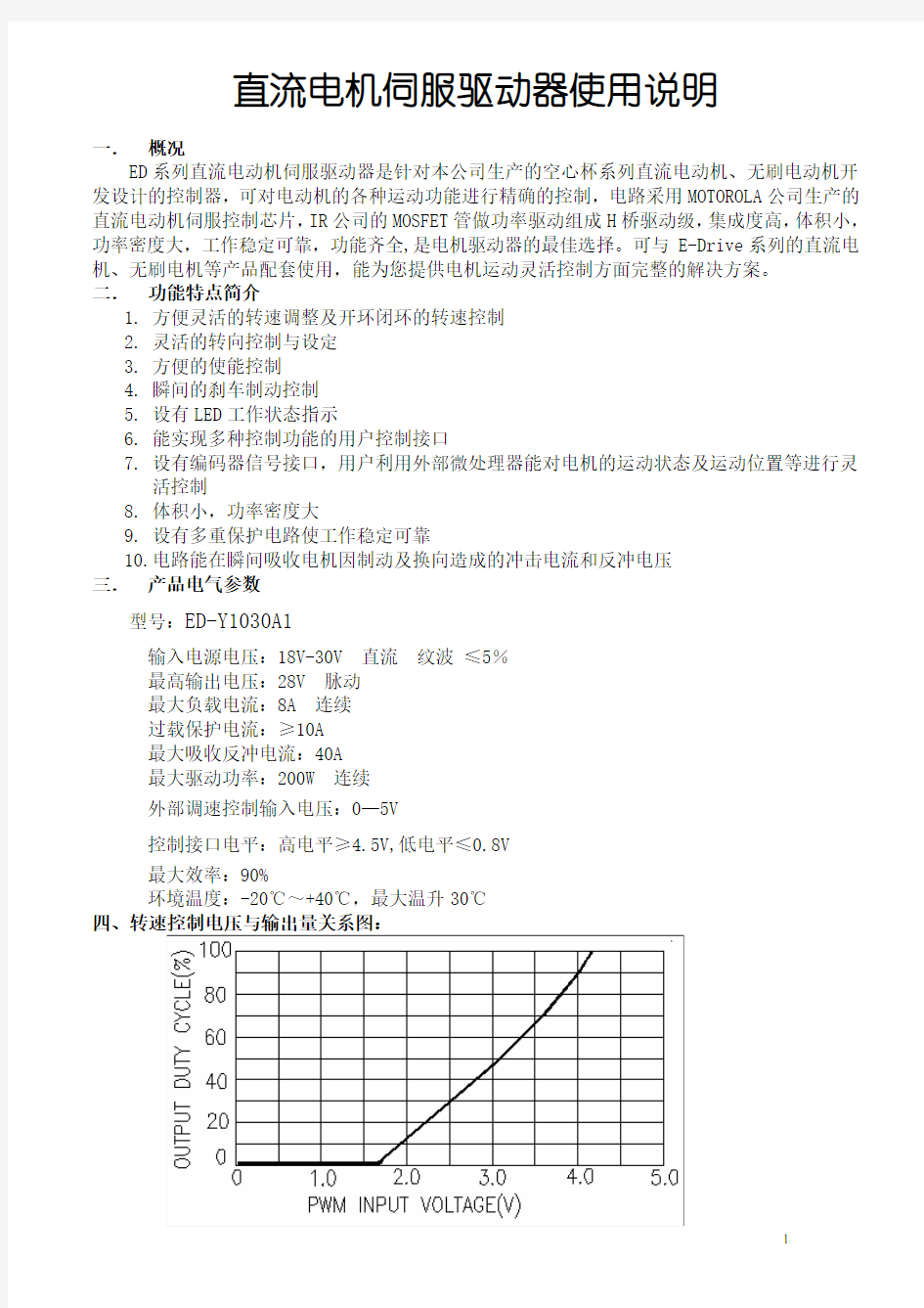 直流电机驱动器使用说明