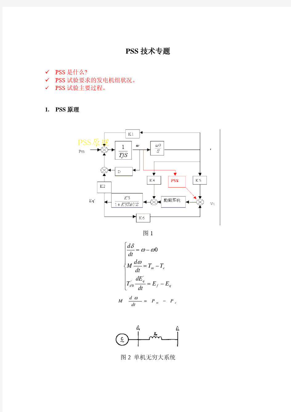 电力系统稳定器简介