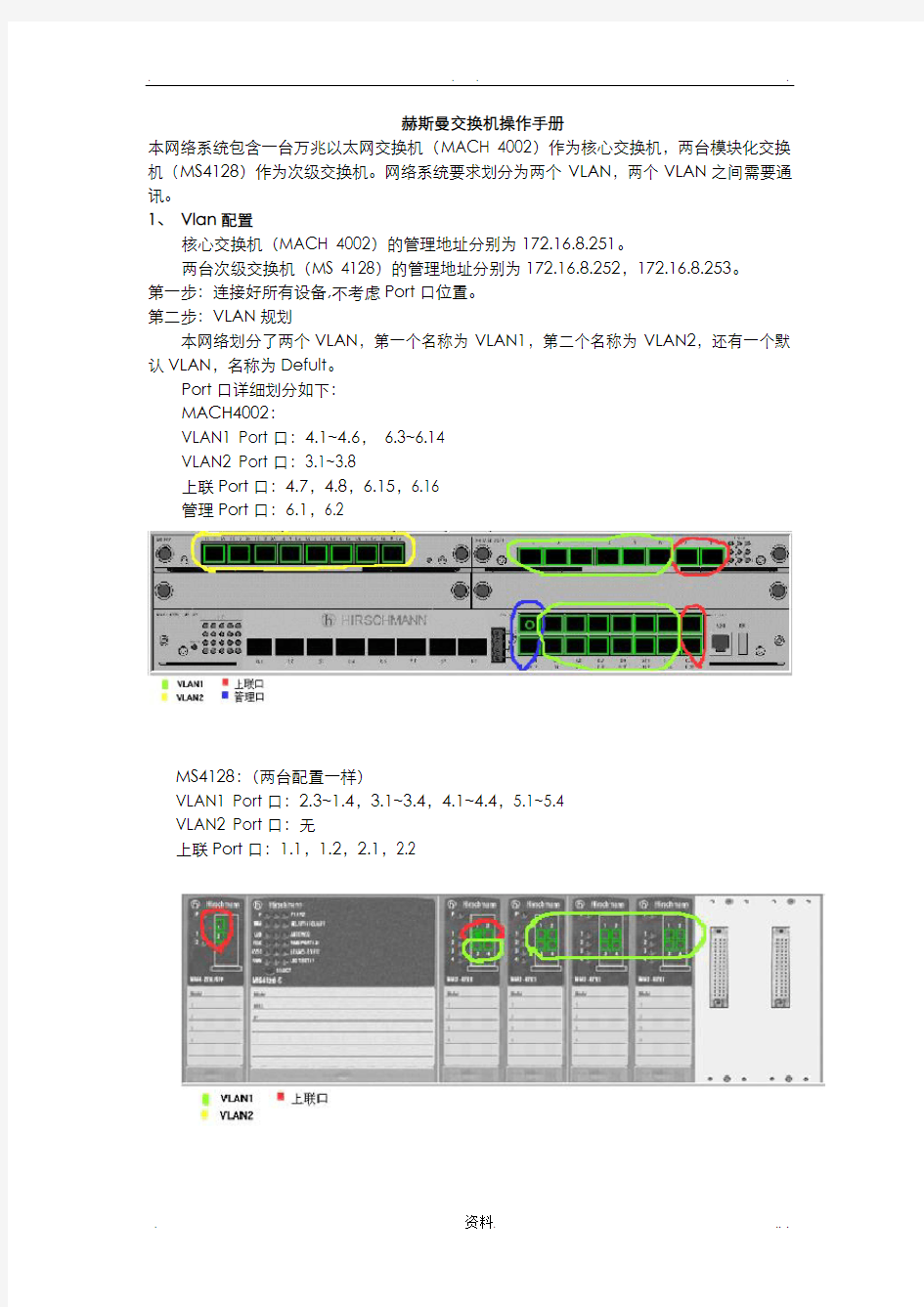 赫斯曼交换机操作手册