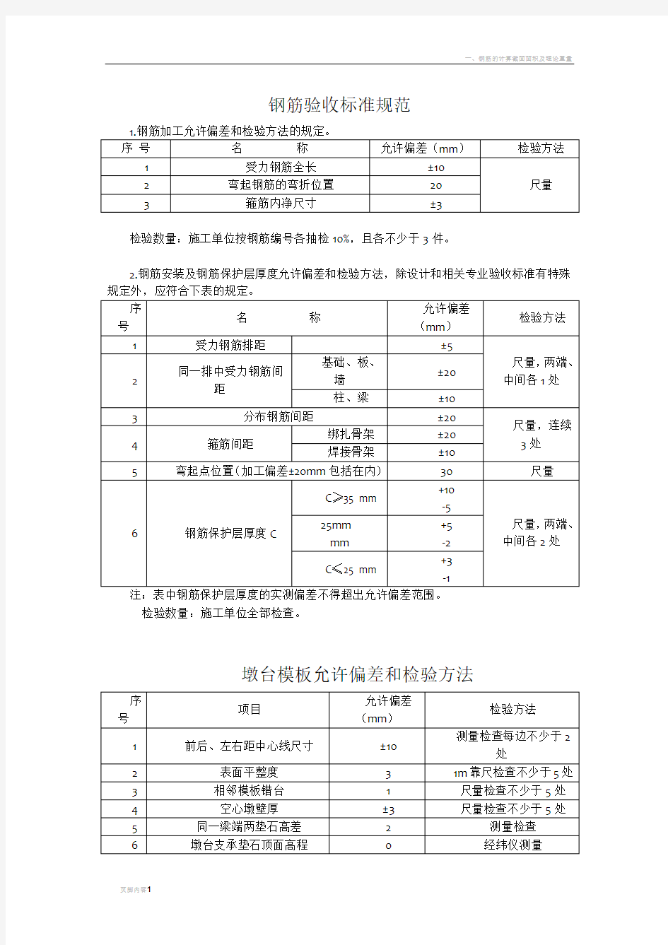 钢筋验收标准规范