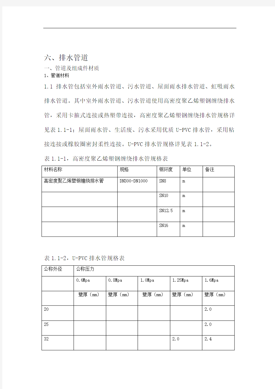 排水管道施工技术要求