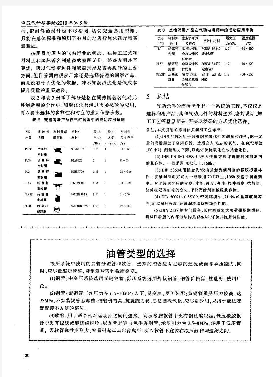 油管类型的选择