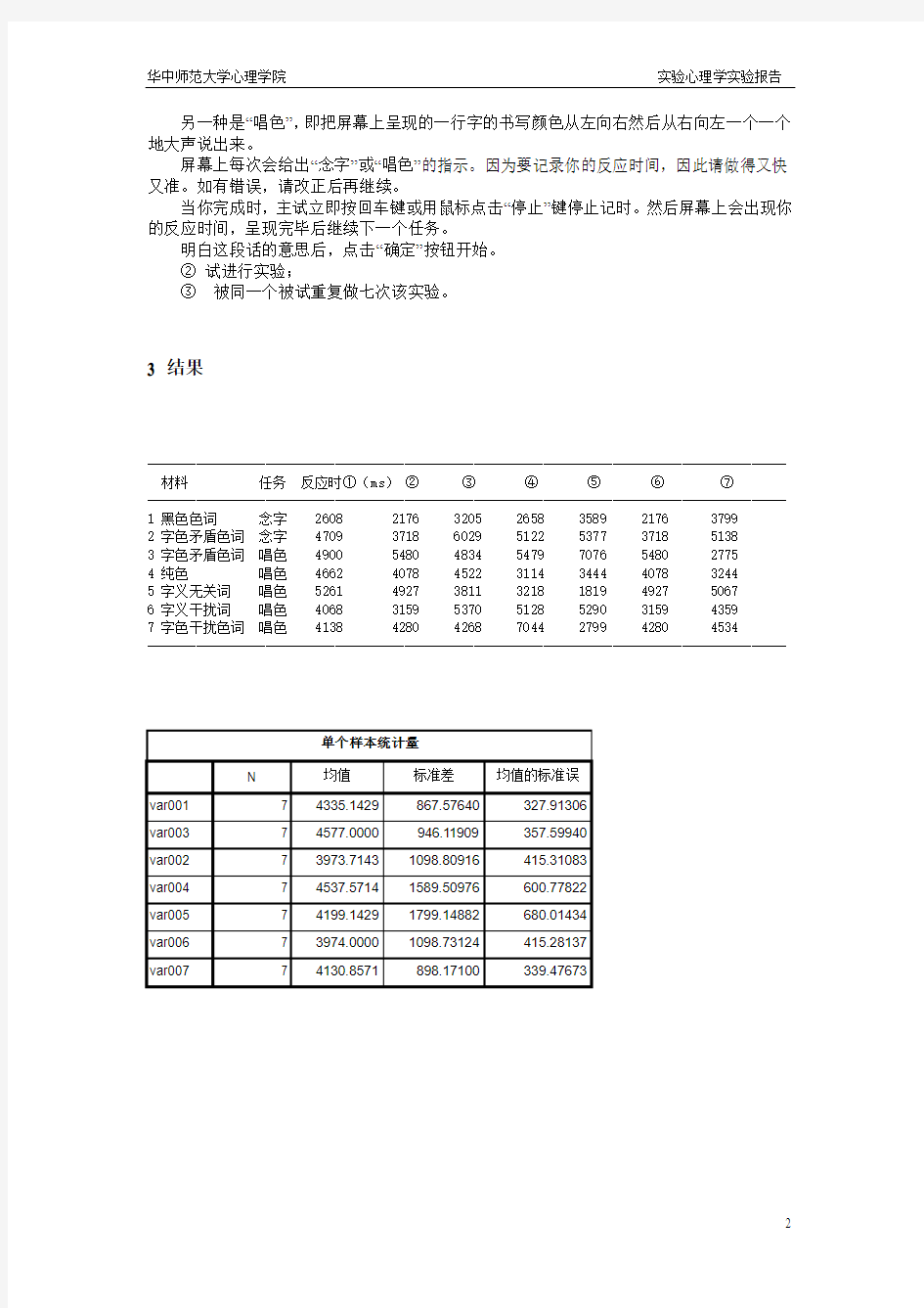 stroop效应