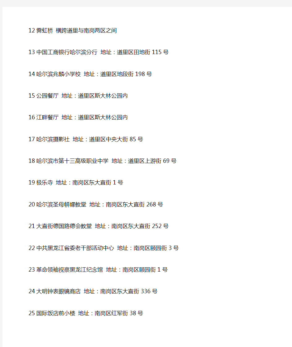 黑龙江省级文物保护单位名录