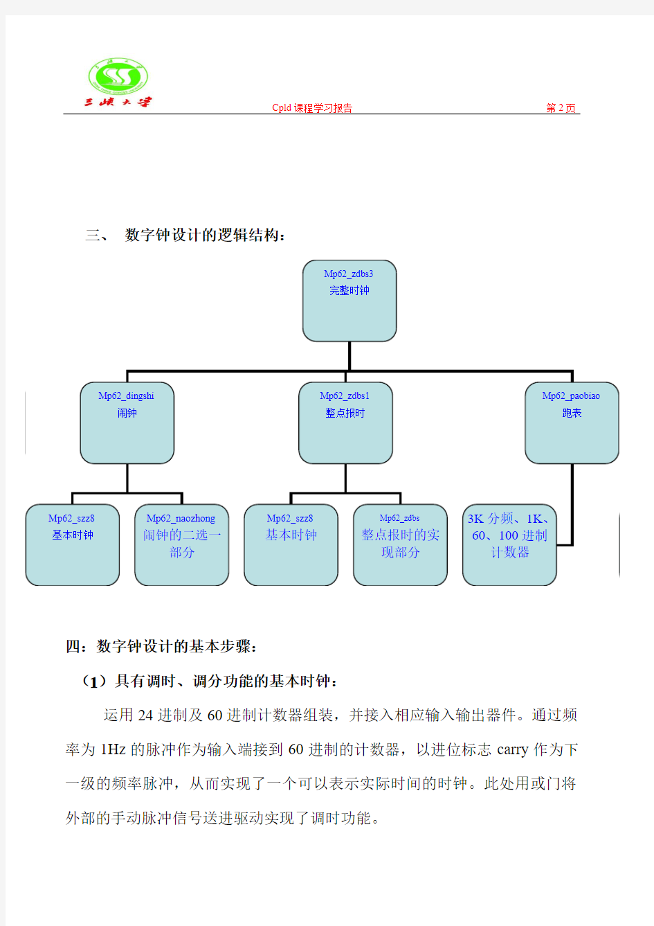 CPLD数字时钟设计