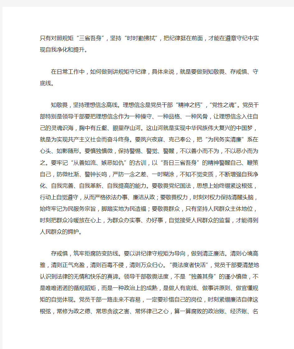 讲规矩守纪律做知敬畏存戒惧守底线的合格党员 (2)