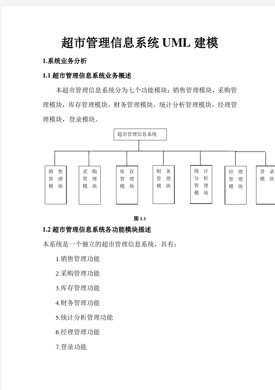 超市管理信息系统