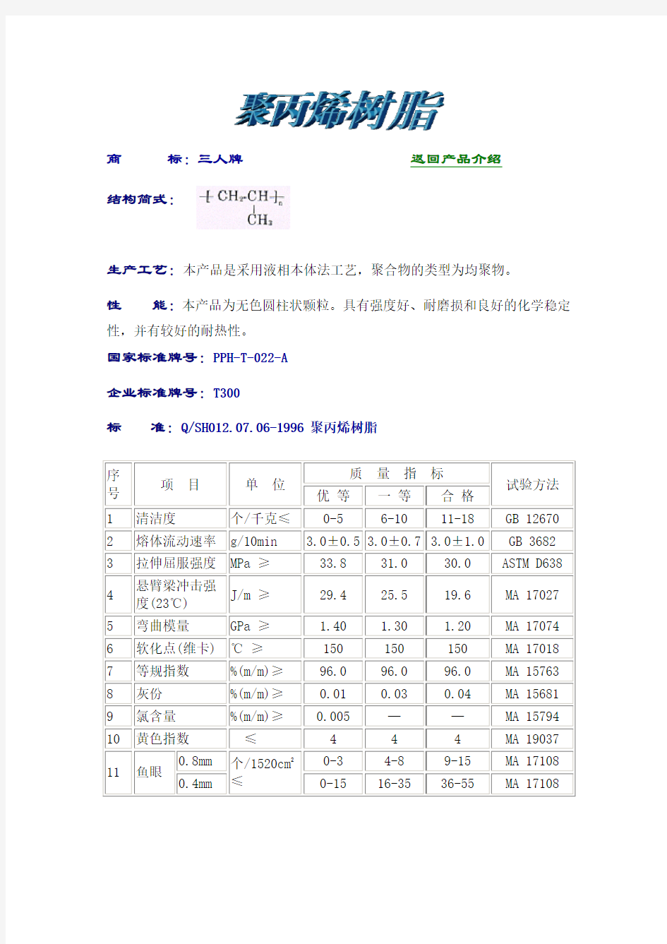 常用聚丙烯能介绍