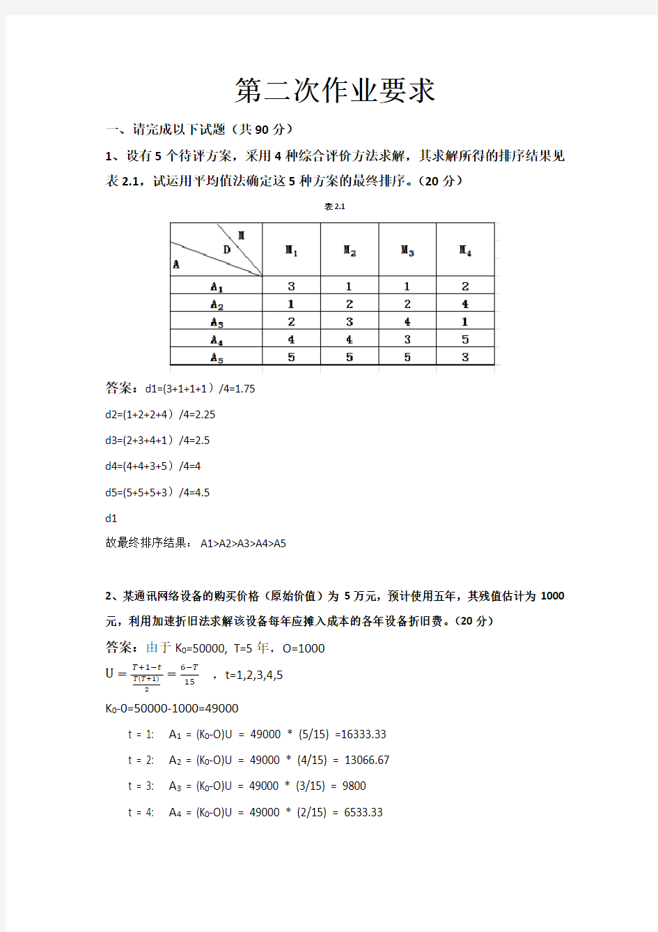 软件工程与软件工程经济学习题及其答案