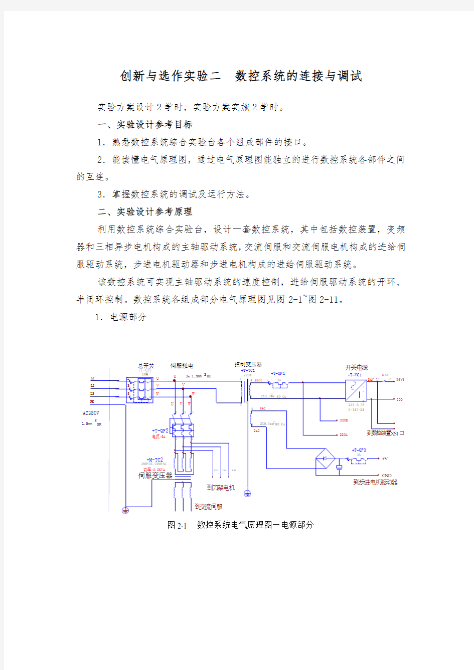 华中数控综合试验台实验指导书