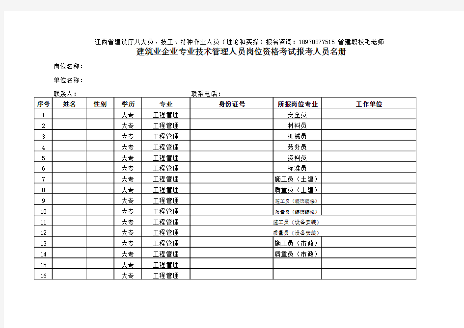 八大员报名汇总表(1)