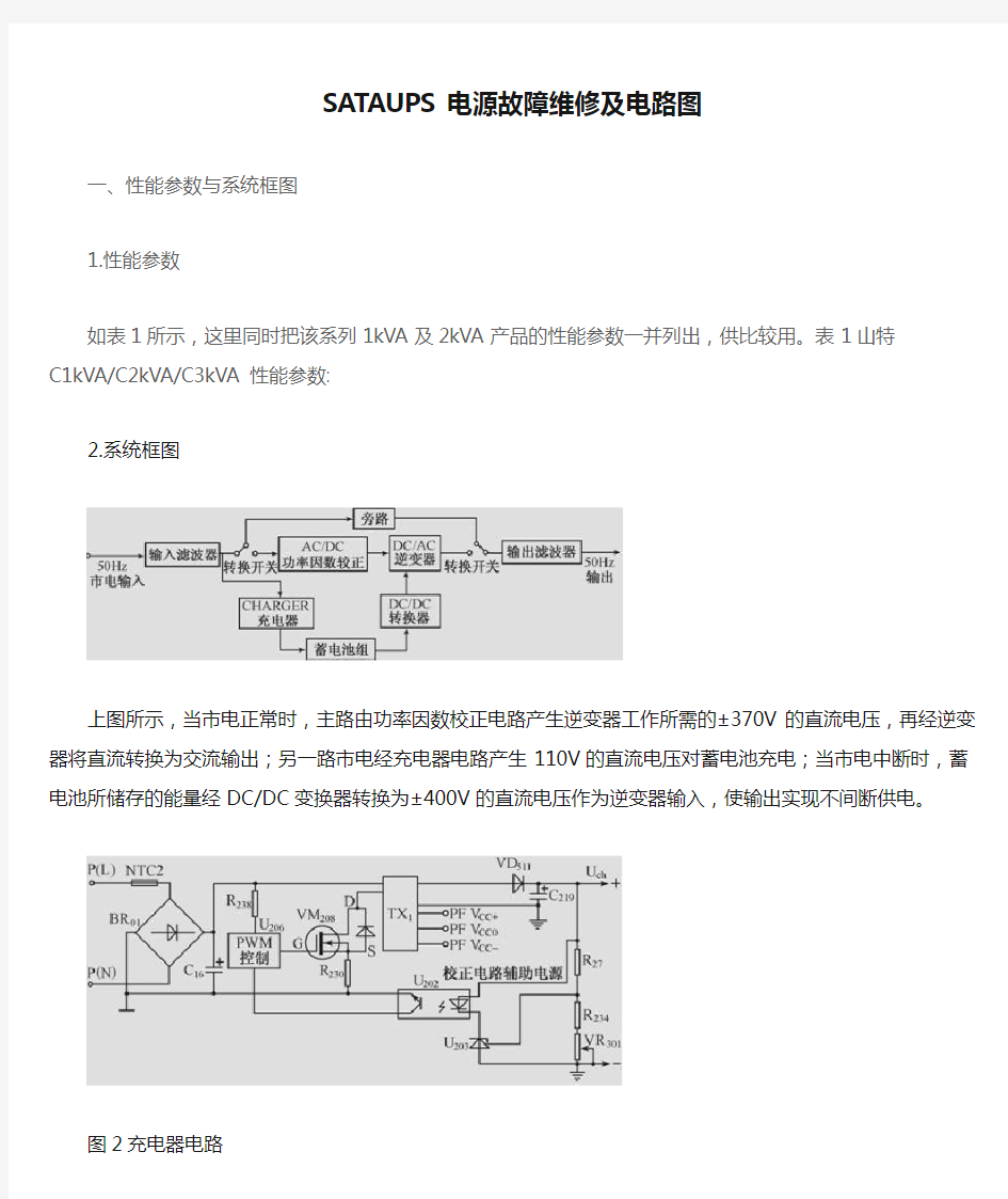 山特SATAUPS电源故障维修及电路图