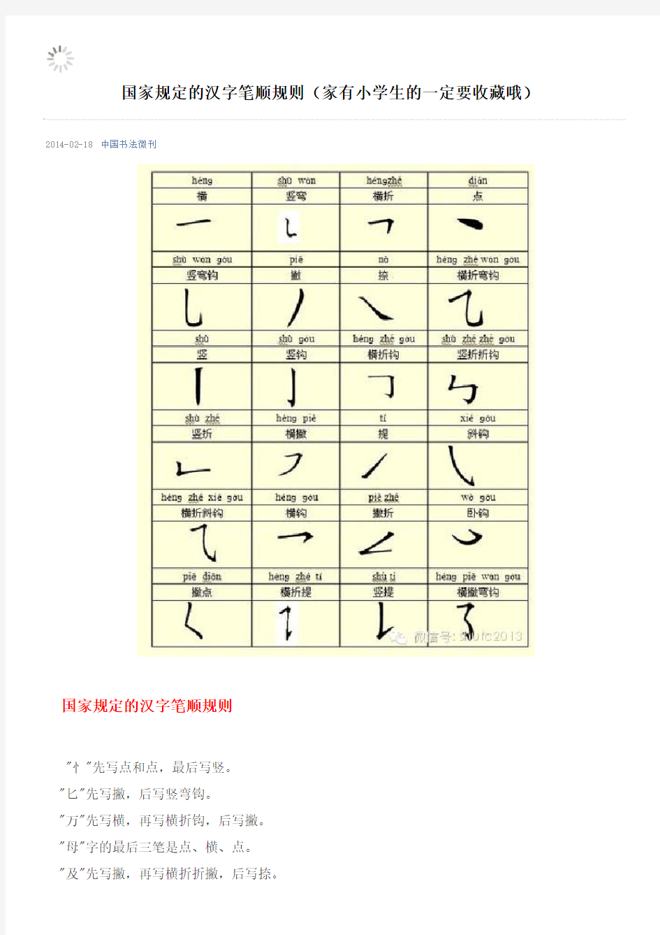 国家规定的汉字笔顺规则