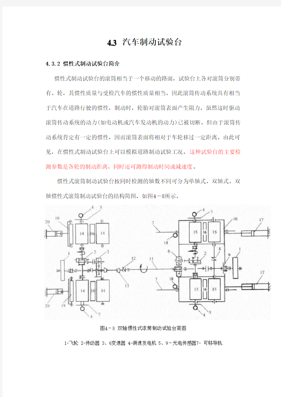 4.3.2 惯性式制动试验台介绍