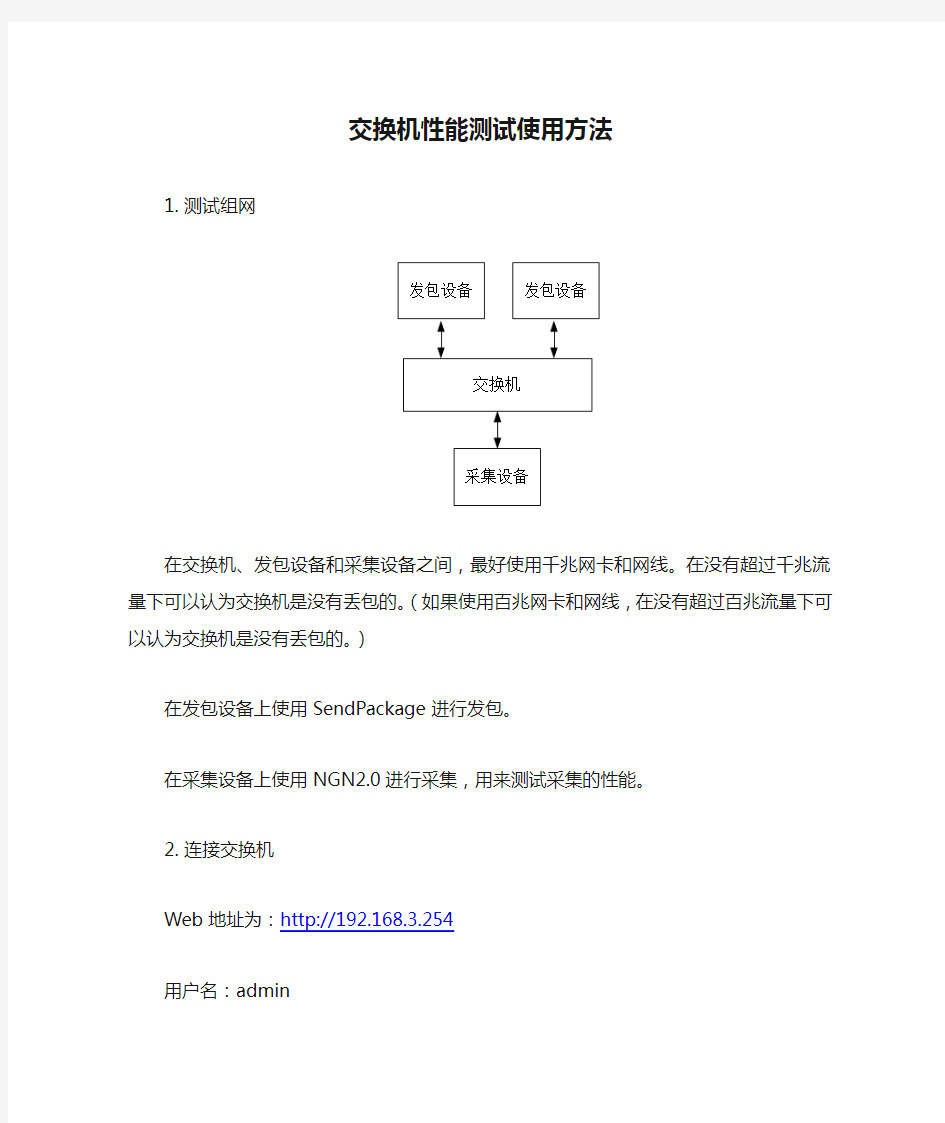 交换机性能测试使用方法