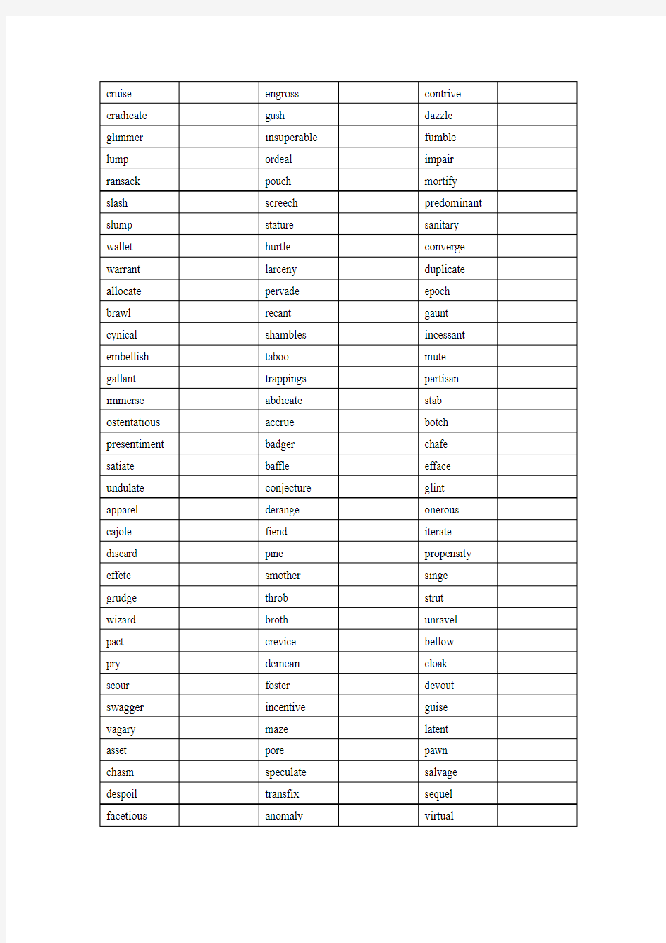 Vocabulary 10000(突破英文词汇10000)Lesson 1-4 自我测试