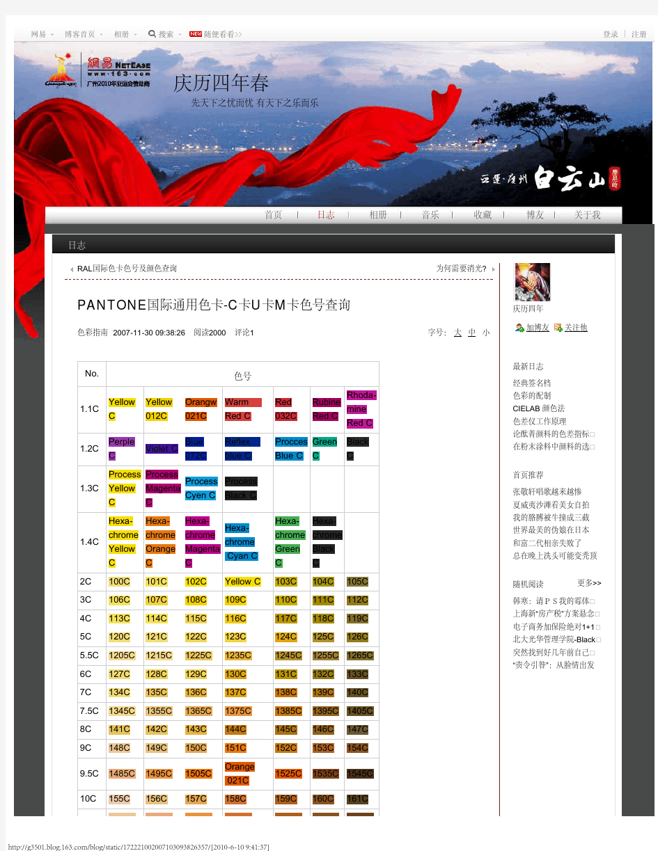 PANTONE国际通用色卡-C卡U卡色号查询