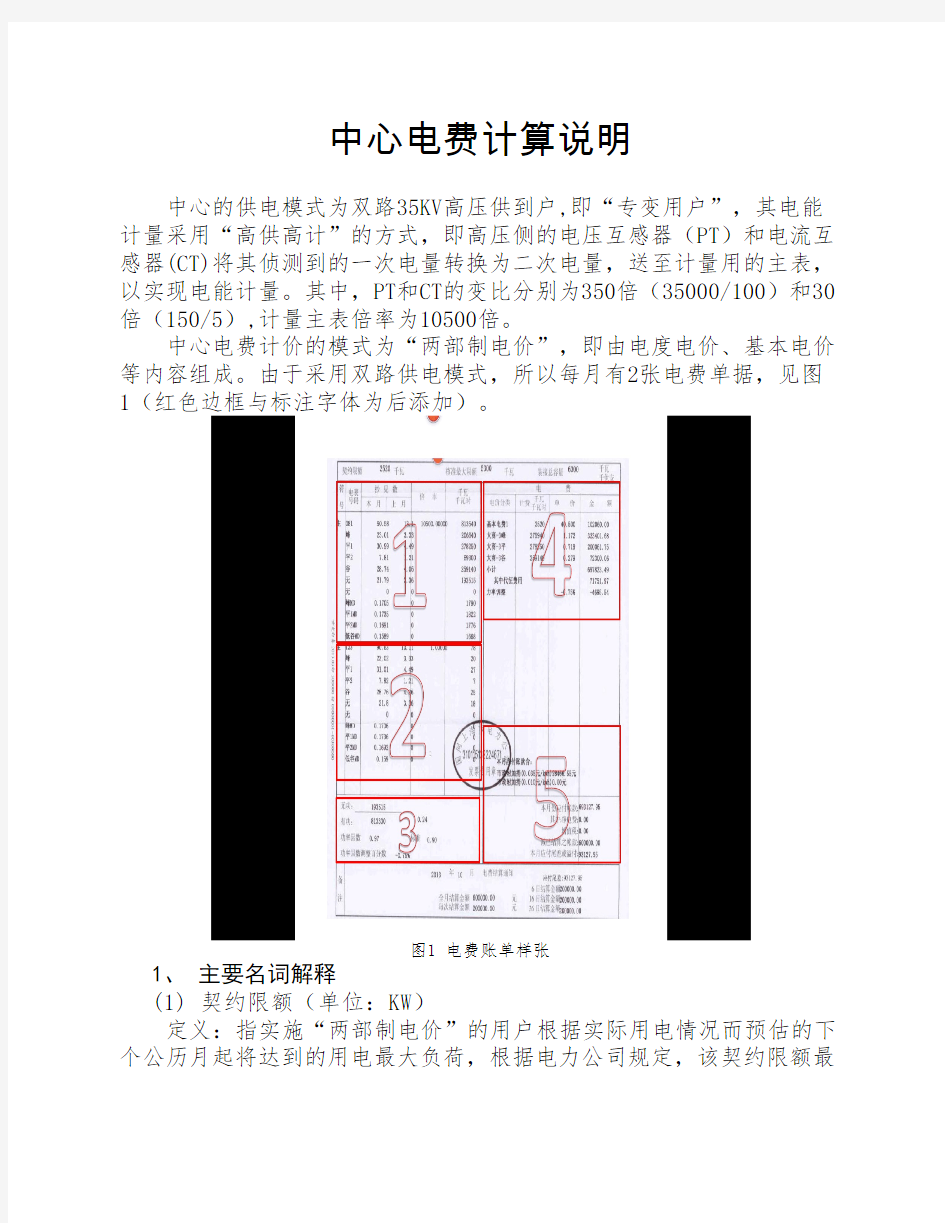 电费计算说明