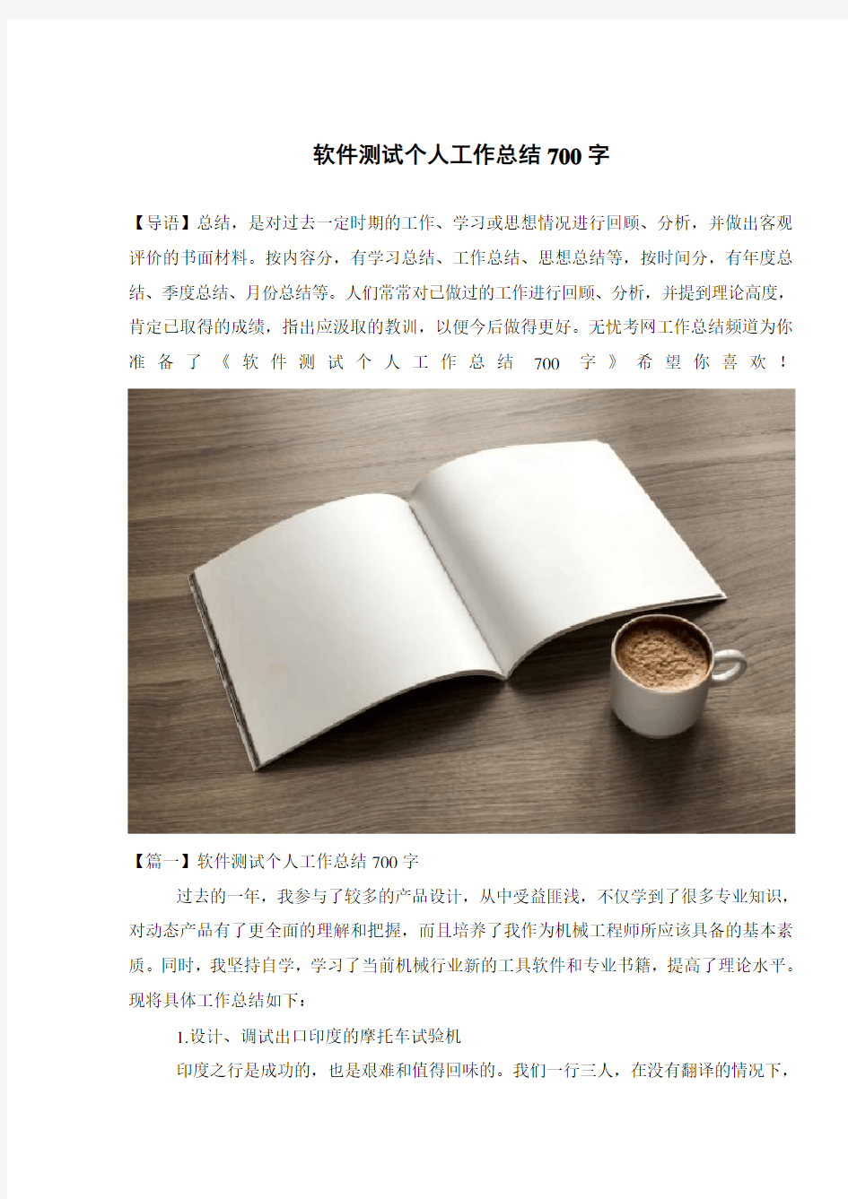 软件测试个人工作总结700字