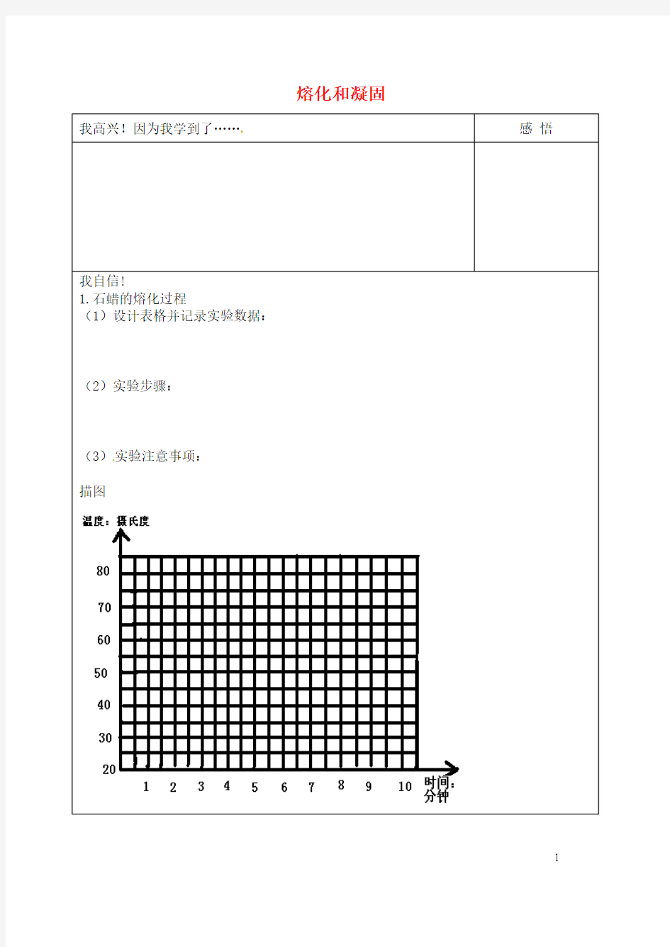 江苏省丹阳市华南实验学校八年级物理上册 2.3 熔化和凝固(第1课时)作业(无答案) 苏科版