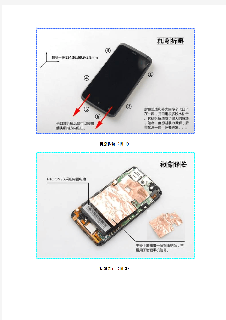 HTC One X详细拆解图