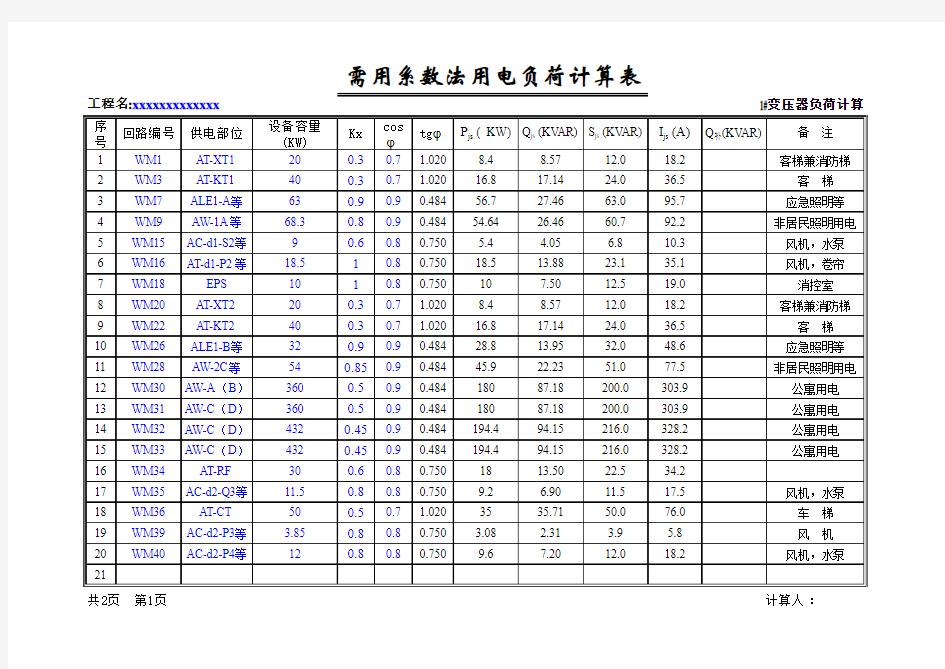 变压器选型