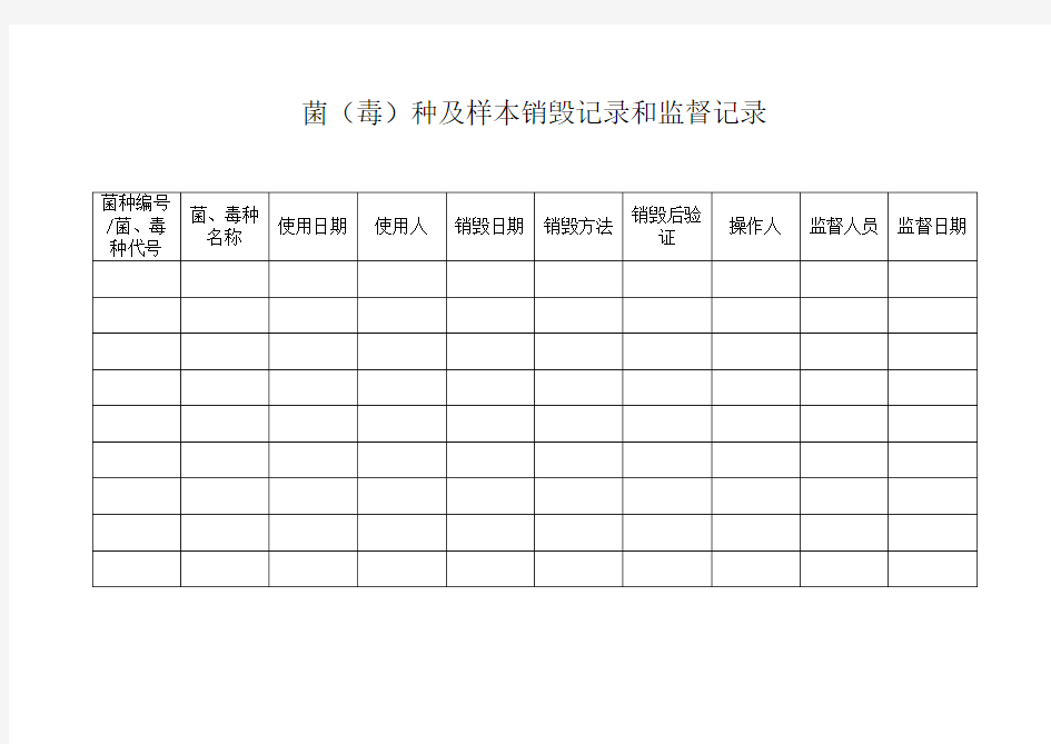 14.菌(毒)种及样本的销毁记录和监督记录