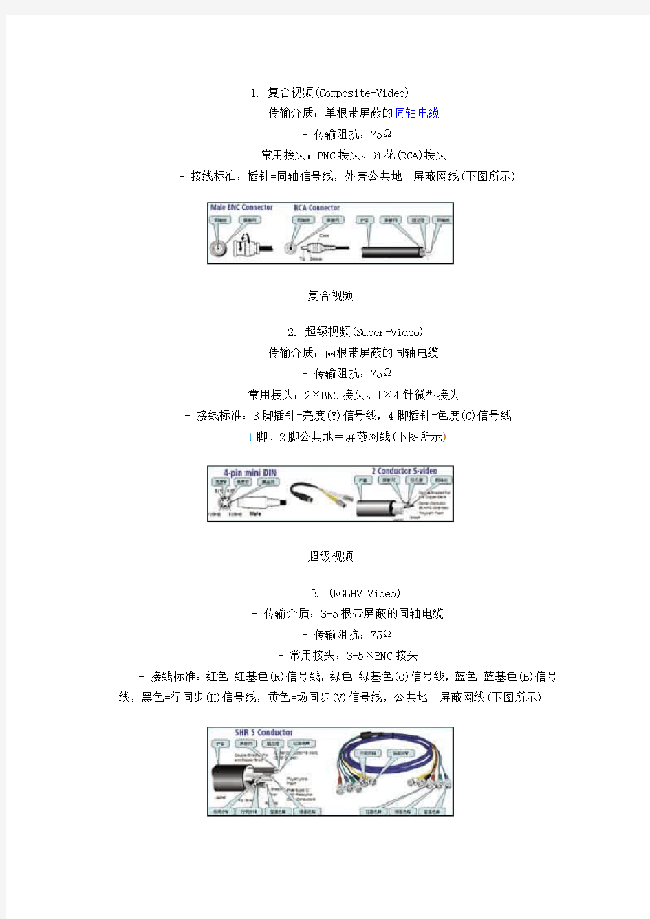 常用音视频接插件介绍