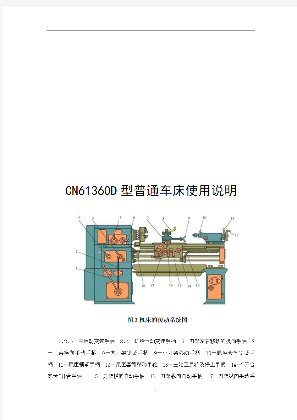 CN6136型车床使用说明书.